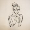 Decorative Metal Wall Accessory Woman Silhouette - APT594MS Black