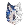 Wallxpert Decorative Metal Wall Accessory Metal Wolf Wall Art - APT721 Multicolor