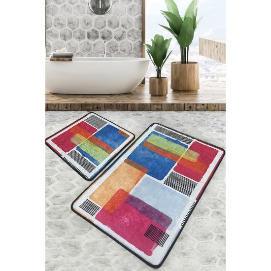 Bathmat Set (2 Pieces) Milora - 16 Multicolor Lessentiel Bathmat Set (2 Pieces) Milora - 16 Multicolor