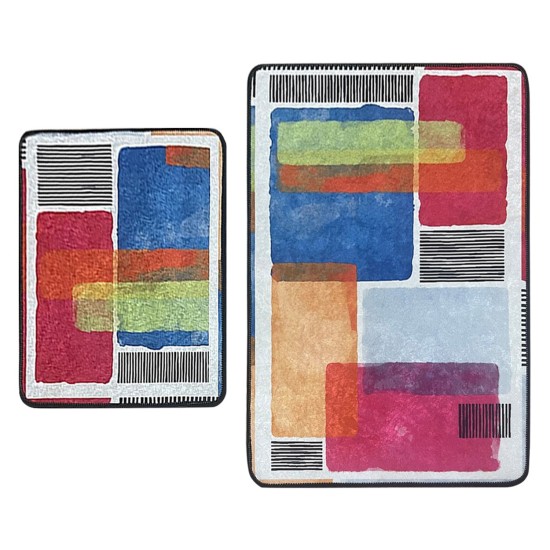 Bathmat Set (2 Pieces) Milora - 16 Multicolor Lessentiel Bathmat Set (2 Pieces) Milora - 16 Multicolor