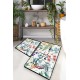 Bathmat Set (2 Pieces) Green In Flower Multicolor Lessentiel Bathmat Set (2 Pieces) Green In Flower Multicolor