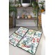 Bathmat Set (3 Pieces) Green In Flower Multicolor Lessentiel Bathmat Set (3 Pieces) Green In Flower Multicolor