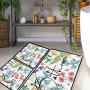 Bathmat Set (3 Pieces) Green In Flower Multicolor