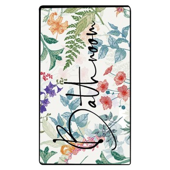 Bathmat Green In Flower Multicolor