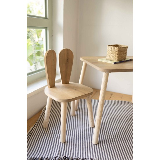 Kids Table Set Bunny One Chair Set - Brown Brown