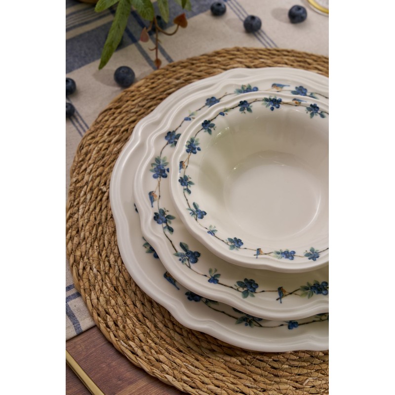 Dinner Set (24 Pieces) Blueberry White
Blue
Green