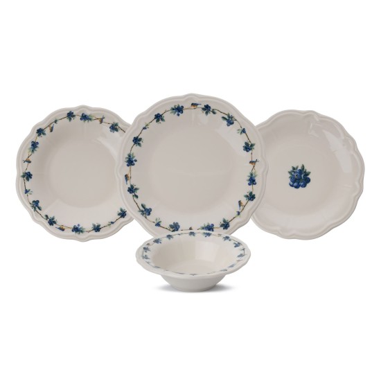 Dinner Set (24 Pieces) Blueberry White
Blue
Green Dinner Set (24 Pieces) Blueberry White
Blue
Green