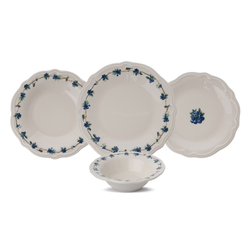 Dinner Set (24 Pieces) Blueberry White
Blue
Green