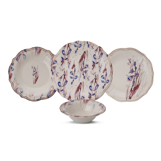 Dinner Set (24 Pieces) Blue Rustica Navy Blue
Burgundy Dinner Set (24 Pieces) Blue Rustica Navy Blue
Burgundy