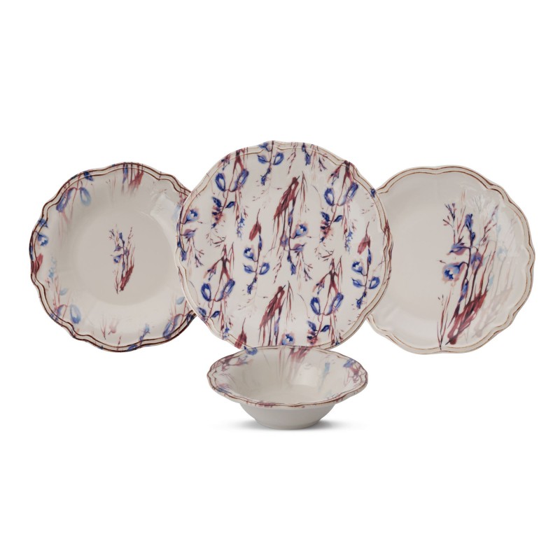 Dinner Set (24 Pieces) Blue Rustica Navy Blue
Burgundy