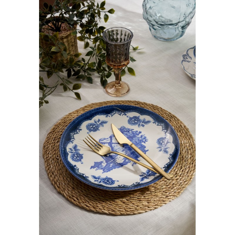 Dinner Set (24 Pieces) Bluecourt White
Blue