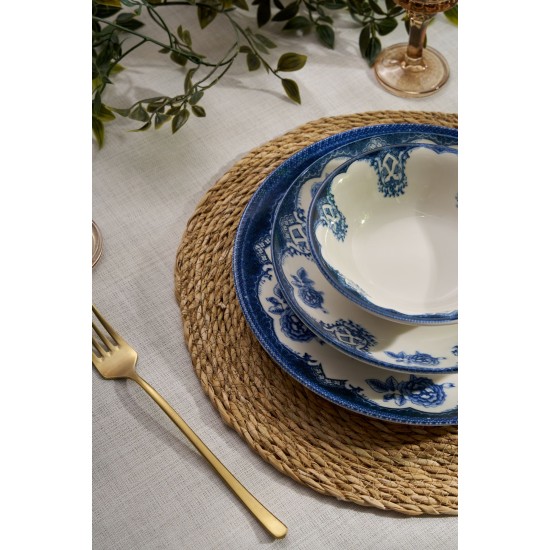Dinner Set (24 Pieces) Bluecourt White
Blue