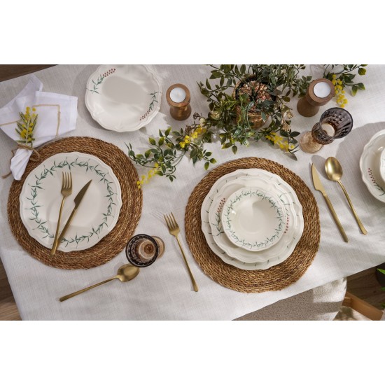 Dinner Set (24 Pieces) Windsor Garden Green
Dark Pink
White
