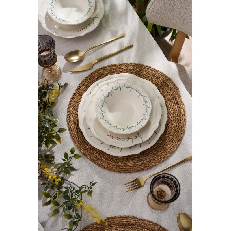 Dinner Set (24 Pieces) Windsor Garden Green
Dark Pink
White