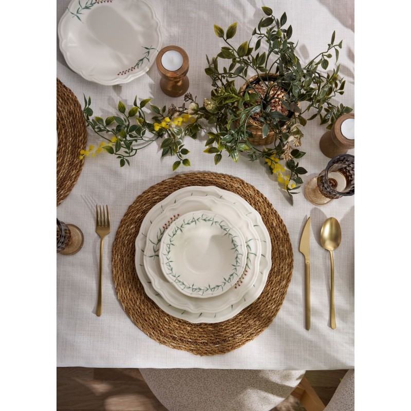 Dinner Set (24 Pieces) Windsor Garden Green
Dark Pink
White