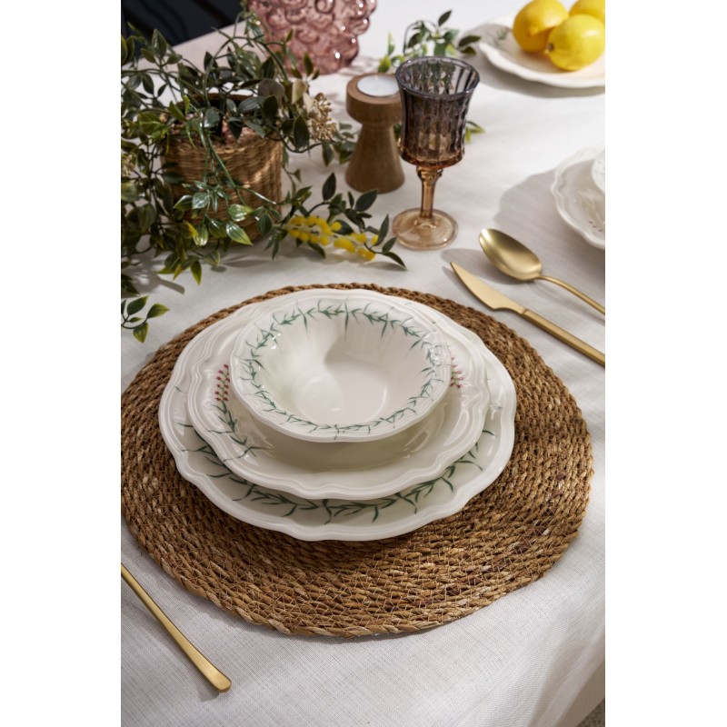 Dinner Set (24 Pieces) Windsor Garden Green
Dark Pink
White