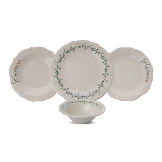Dinner Set (24 Pieces) Windsor Garden Green
Dark Pink
White