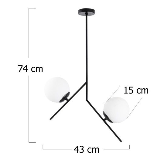 Opviq Chandelier Dolunay - 144-AV Black