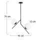 Opviq Chandelier Dolunay - 144-AV Black