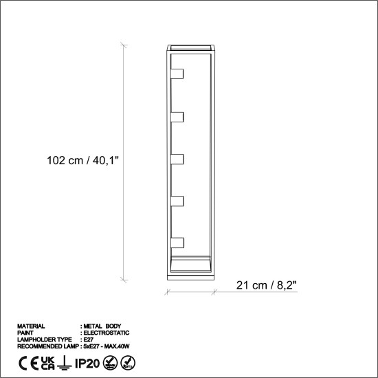Floor Lamp Kafes 13745 - Gold Gold Floor Lamp Kafes 13745 - Gold Gold