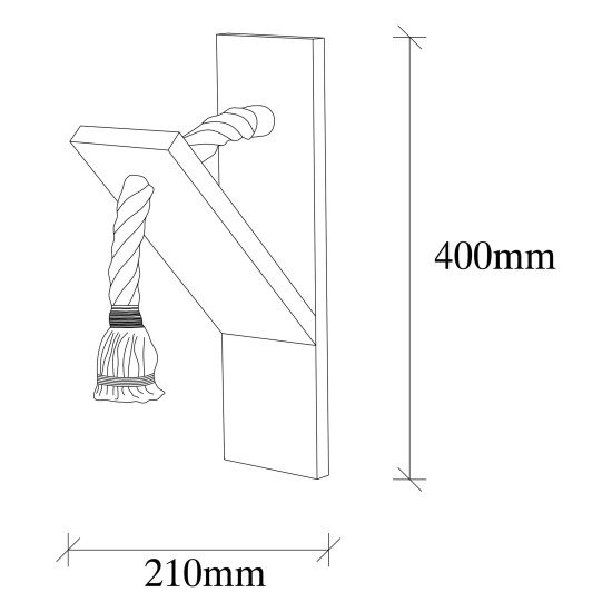 Opviq Wall Lamp Erebos - 115-A Wooden