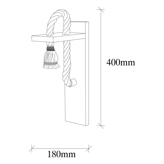 Wall Lamp Erebos - 118-A Wooden Wall Lamp Erebos - 118-A Wooden