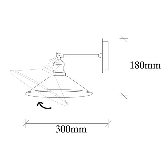 Wall Lamp Berceste - 250-A Black
