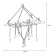 Chandelier Erebos - 103-AV Wooden Chandelier Erebos - 103-AV Wooden