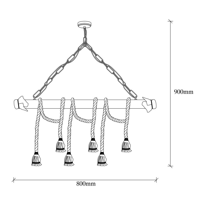 Chandelier Erebos - 113-AV Black
Wooden