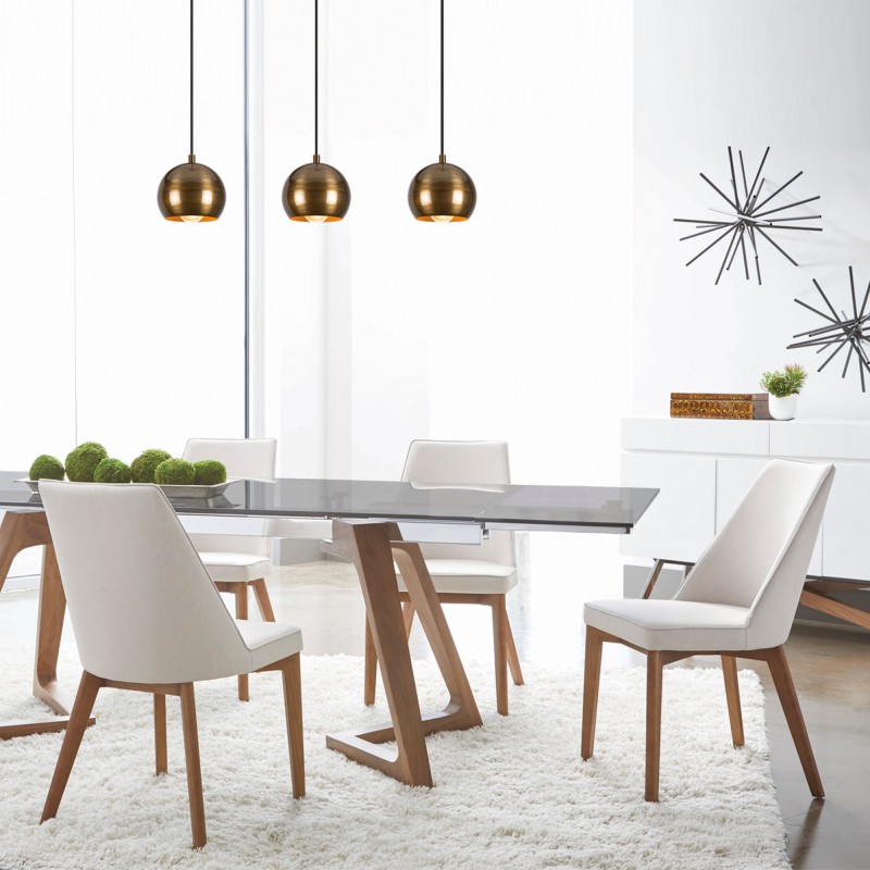 Φωτιστικό Οροφής Τρίφωτο - Berceste - 242-S1 - Καφέ Μπρονζέ