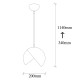 Opviq Chandelier Berceste - 252-S Black
Gold