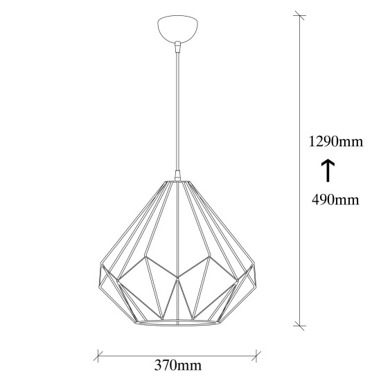 Opviq Chandelier Diamond - 703-S Black