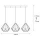 Opviq Chandelier Diamond - 704-S1 Black