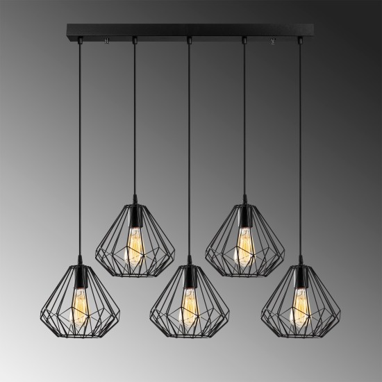 Chandelier Diamond - 704-5S1 Black Opviq Chandelier Diamond - 704-5S1 Black