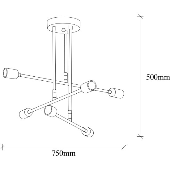 Chandelier Flower - 162 - AV Black Opviq Chandelier Flower - 162 - AV Black