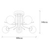 Chandelier Daisy-147-AV2 Black