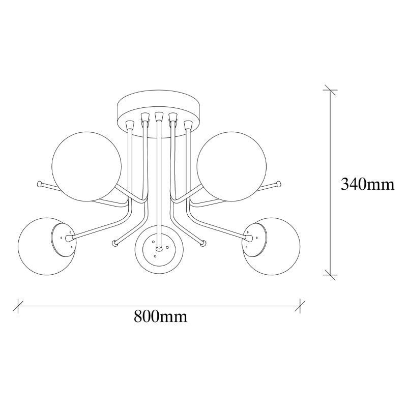 Chandelier Daisy-147-AV2 Black
