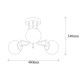 Chandelier Daisy-147-AV3 Black Opviq Chandelier Daisy-147-AV3 Black