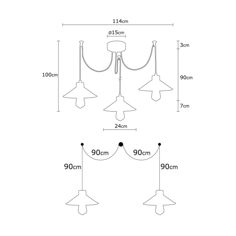 Opviq Chandelier Manavgat - N-548 Copper