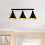 Φωτιστικό Οροφής Τρίφωτο - Berceste - N-677 - Χρώμα Μαύρο