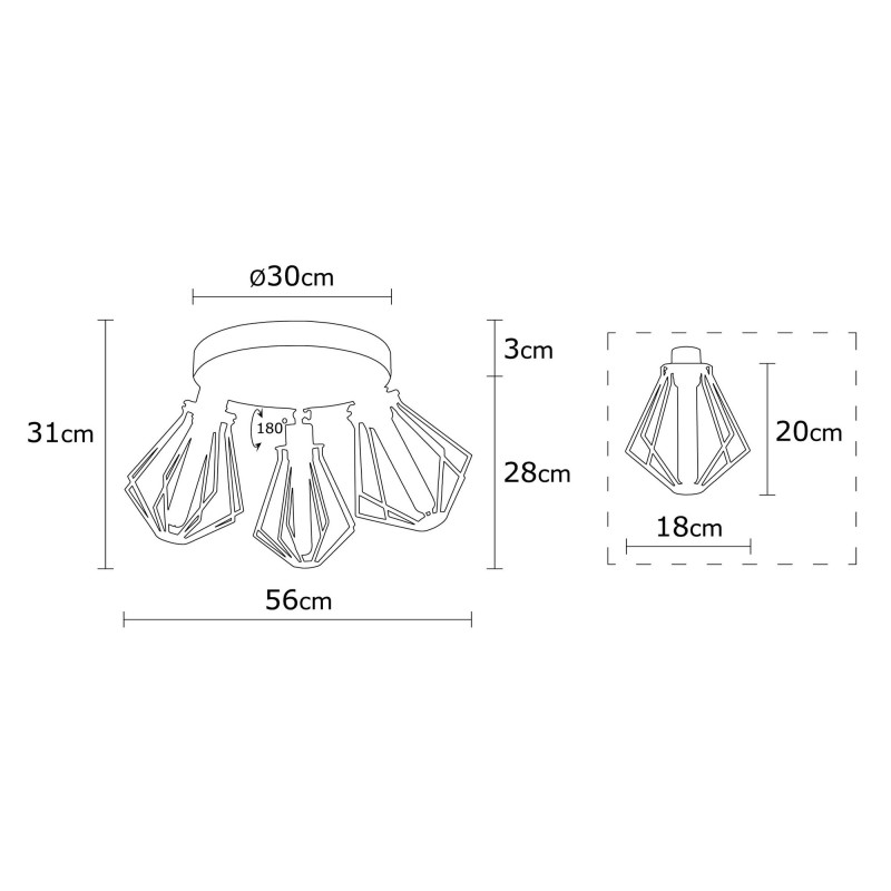 Chandelier Oylat - N-1041 Black
Gold