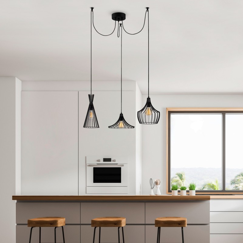 Opviq Chandelier Mezopotamya - N-1291 Black