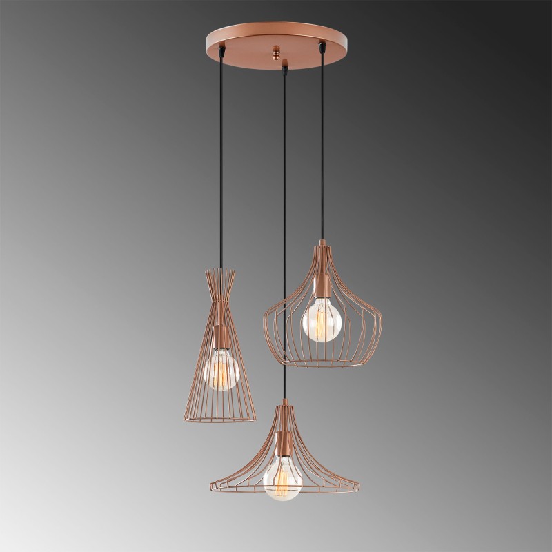 Opviq Chandelier Mezopotamya - N-1298 Copper