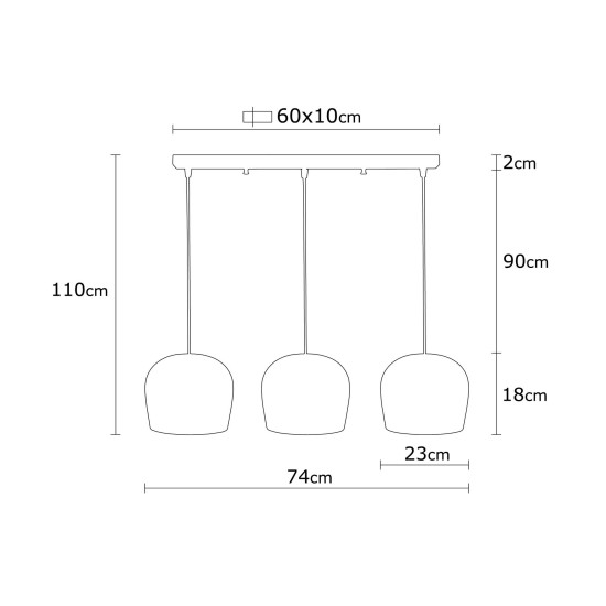 Chandelier Berceste - N-1410 Black Chandelier Berceste - N-1410 Black