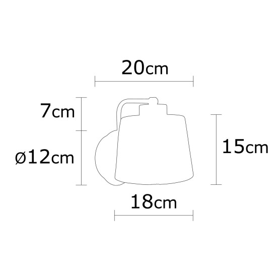 Wall Lamp Kemer - N-271 Black