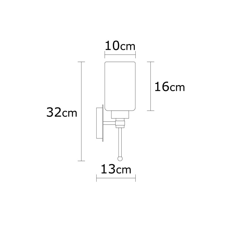 Wall Lamp Balcova - N-344 Silver