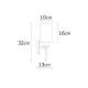 Wall Lamp Balcova - N-344 Silver Wall Lamp Balcova - N-344 Silver