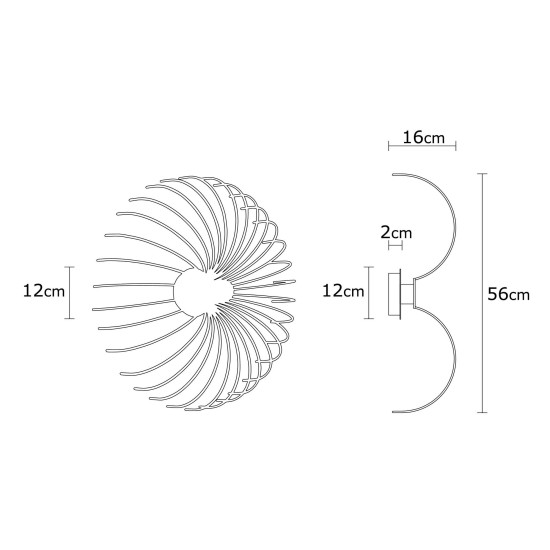 Wall Lamp Aspendos - N-643 Black