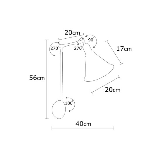Opviq Wall Lamp Berceste - N-682 Black