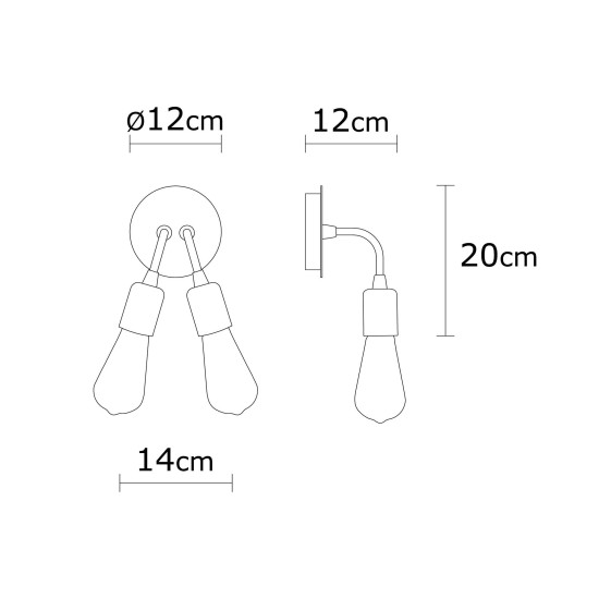 Wall Lamp Harput - N-1329 Chrome Wall Lamp Harput - N-1329 Chrome